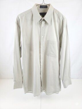 Christian Dumas Dress Shirt Size 15.5 32/33 Made in Canada Grey Long Sleeve